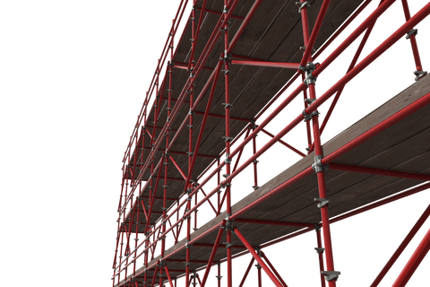 tall red scaffolding with transparent background construction - Download Free Stock Videos Pikwizard.com