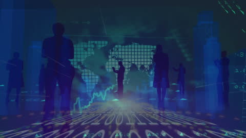 Global Business and Digital Interface Animation