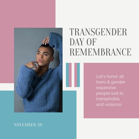 Transgender Day of Remembrance Social Media Post - Download Free Stock Templates Pikwizard.com