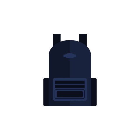 Cozy Deep Blue Backpack Illustration Transparent Background - Download Free Stock Videos Pikwizard.com