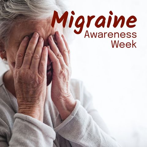 senior woman experiencing migraine headache discomfort - Download Free Stock Templates Pikwizard.com
