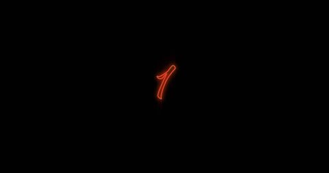 Red Neon Light Number One on Black Background - Download Free Stock Images Pikwizard.com