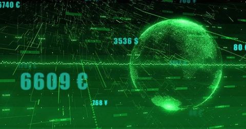 Digital Data Globe with Streaming Holographics and Analytics Display