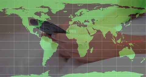 Global Connectivity Illustrated in Digital Interface Concept