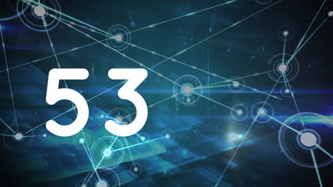 Digital Connections and Networking in Blue Background