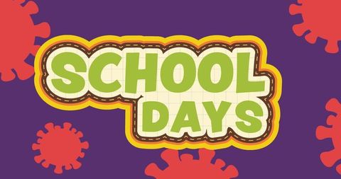 School Days Graphic Design with Health Awareness Elements