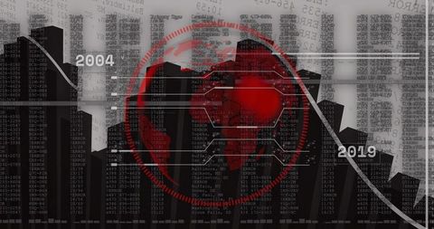 Global Data Network Visualization with Timeline