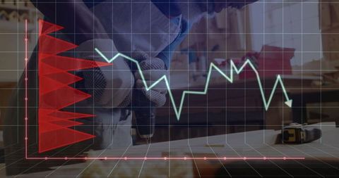 Carpenter analyzing workshop performance metrics