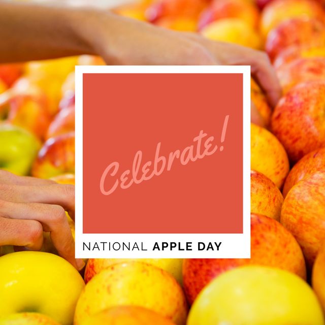 Hands Picking Apples at Stall on National Apple Day - Download Free Stock Templates Pikwizard.com