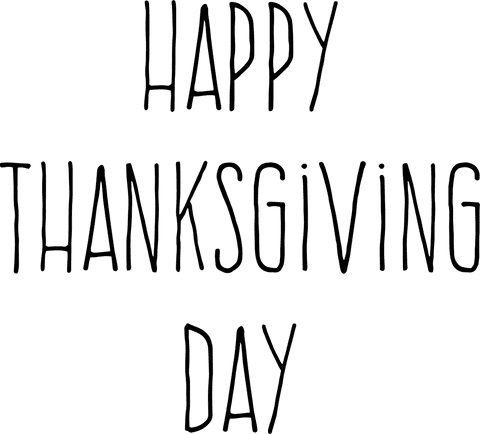 Happy thanksgiving day transparent festive greeting text