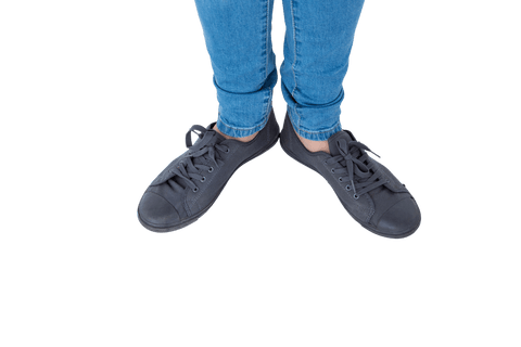 Casual Denim and Black Sneakers on Transparent Background