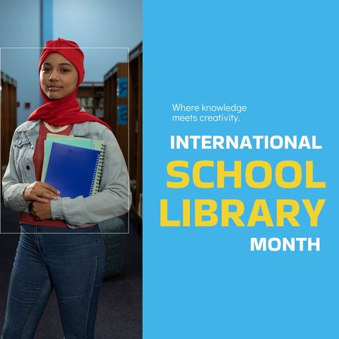 celebrate international school library month with diverse representation - Download Free Stock Templates Pikwizard.com