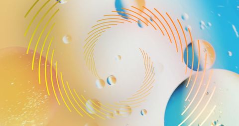 Abstract Liquid Pattern with Vibrant Yellow and Blue Swirls - Download Free Stock Images Pikwizard.com