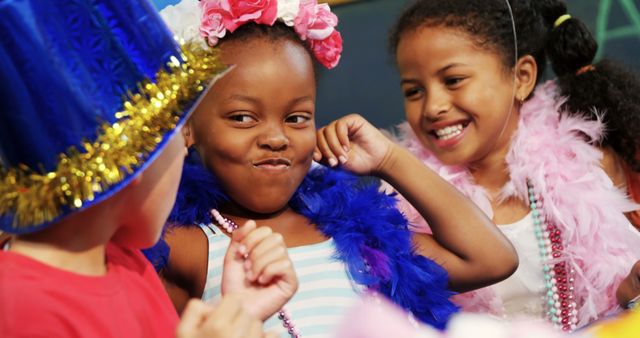 Joyful Children Celebrating in Colorful Costumes - Download Free Stock Images Pikwizard.com