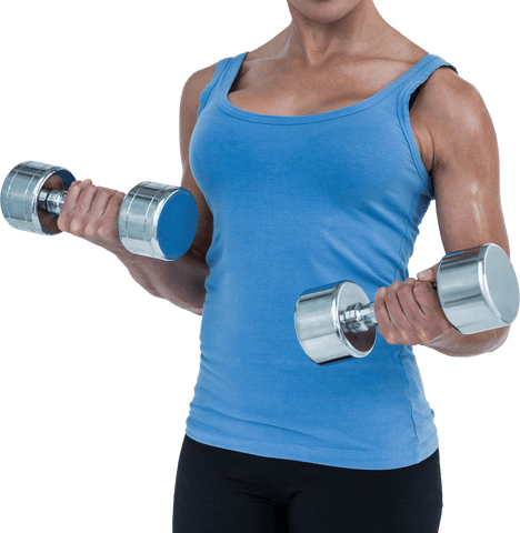 transparent fit woman exercising with dumbbells focused on strength - Download Free Stock Videos Pikwizard.com