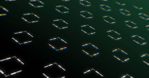 Abstract Digital Pattern with Floating Shapes on Dark Background - Download Free Stock Images Pikwizard.com