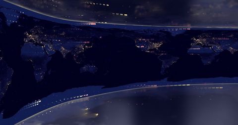 Global Network Connectivity and Data Processing at Night - Download Free Stock Images Pikwizard.com