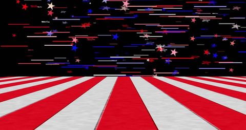 Abstract USA Flag Inspired Stripes and Stars Background