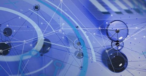 Futuristic Digital Connectivity with Abstract Globe Clusters