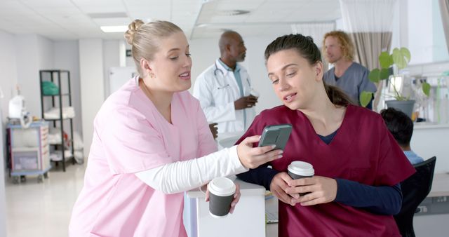 Healthcare Workers Relaxing on Break - Download Free Stock Images Pikwizard.com