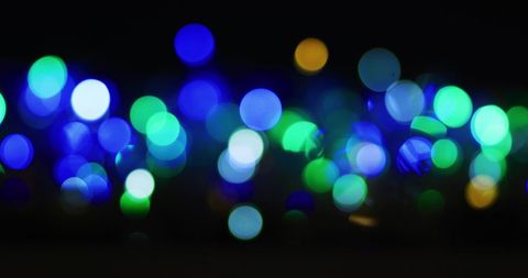 Abstract Blue Green Bokeh Lights Against Pitch Black - Download Free Stock Images Pikwizard.com