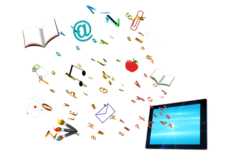 Creative Digital Symbols Flowing from Tablet on Transparent Background - Download Free Stock Videos Pikwizard.com