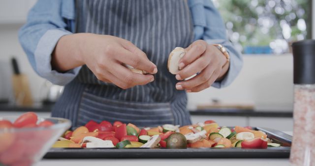 Chef Preparing Fresh Vegetables in Modern Kitchen - Download Free Stock Images Pikwizard.com