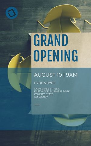 elegant grand opening flyer with bold text and stylish background - Download Free Stock Templates Pikwizard.com