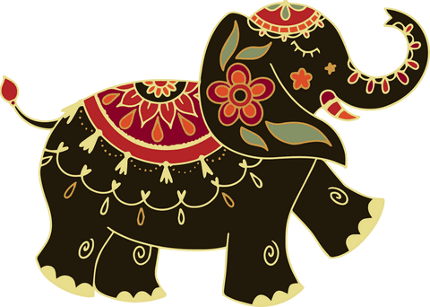 ornamental elephant illustration with mandala patterns on transparent background - Download Free Stock Videos Pikwizard.com
