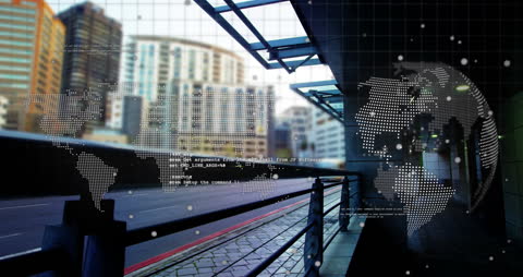 Digital Security Visual with Global Network Interface Design