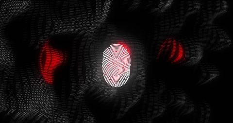 Digital Fingerprint Security with Futuristic Data Flow - Download Free Stock Images Pikwizard.com
