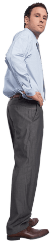serious businessman standing with hand on hip on transparent background - Download Free Stock Videos Pikwizard.com
