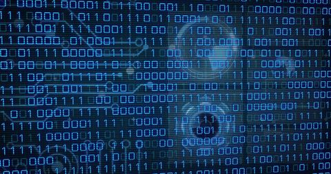 Abstract Binary Code Background with Digital Interface - Download Free Stock Images Pikwizard.com