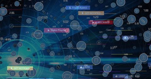 Digital Interface of Global Networks and Social Media Interactions - Download Free Stock Images Pikwizard.com