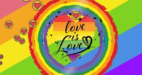Love is Love Rainbow Celebration for Pride Month Digital Art
