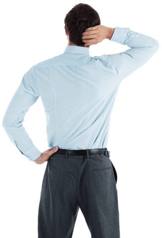 Transparent Professional in Formal Attire Scratching Head Thoughtfully - Download Free Stock Videos Pikwizard.com