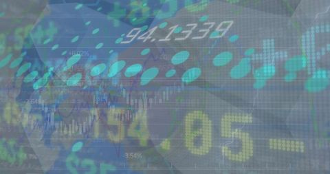 Digital financial data visualization with candlesticks