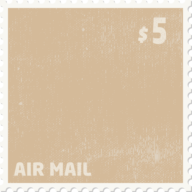 Transparent Beige Air Mail Stamp With Copy Space for Custom Writing - Download Free Stock Videos Pikwizard.com