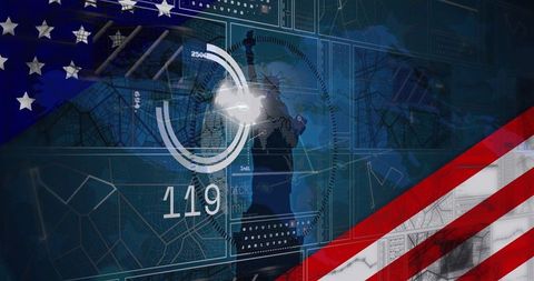 Innovative data dashboard with touch of patriotism