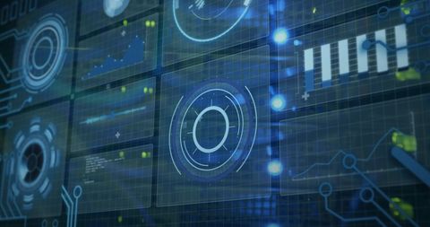 Digital Data Processing Interface and Global Security Network - Download Free Stock Images Pikwizard.com