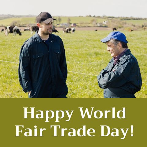 Caucasian Farmers Discussing Field Work on World Fair Trade Day