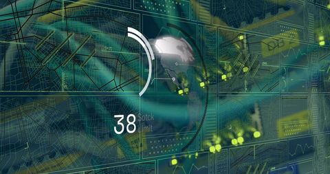 Global Data Processing and Digital Interface Visualization - Download Free Stock Images Pikwizard.com