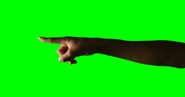 Hand Pointing Index Finger on Green Background - Download Free Stock Images Pikwizard.com