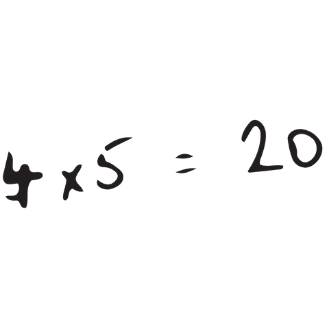 transparent illustration of multiplication equation 4x5=20 - Download Free Stock Videos Pikwizard.com