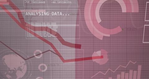 Data analytics with malta flag overlay in digital concept