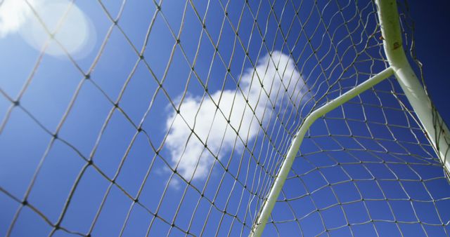 Close-Up View of Net Goal Post in Sports Field - Download Free Stock Images Pikwizard.com