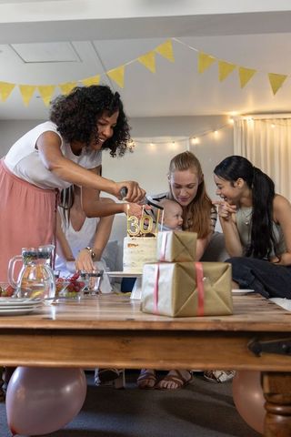 Diverse celebration with friends and family for 30th birthday