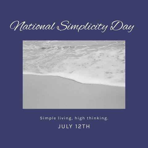 National Simplicity Day Celebration on Calm Beach with Ocean Waves - Download Free Stock Templates Pikwizard.com
