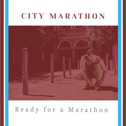 runner preparing for city marathon in urban setting - Download Free Stock Templates Pikwizard.com