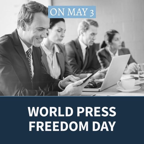 World Press Freedom Day Celebration at Office with Professionals - Download Free Stock Templates Pikwizard.com